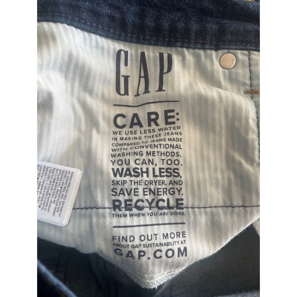 GAP 70's Flare High Rise Jeans Women's 16 Short Dark Wash Stretch Denim Blue - Picture 9 of 10